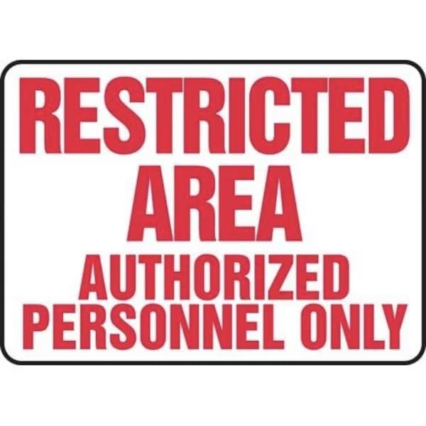 Accuform SAFETY SIGN RESTRICTED AREA MADM594XP MADM594XP - main